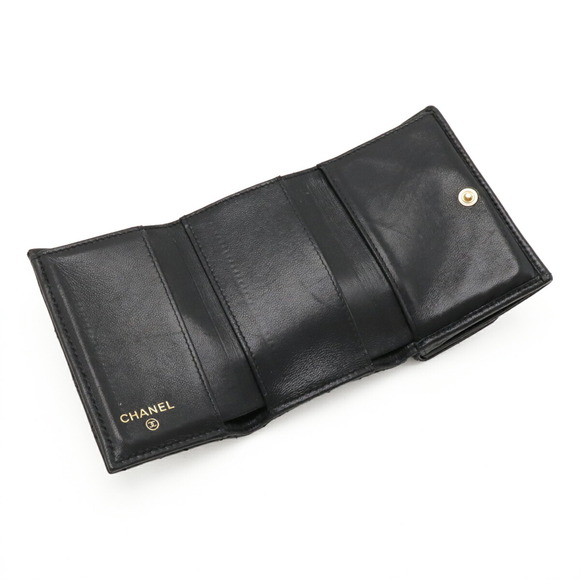 CHANEL Boy Chanel Matelasse Coco Mark Small Flap Wallet, Tri-fold, Lambskin, ... - Picture 5 of 7